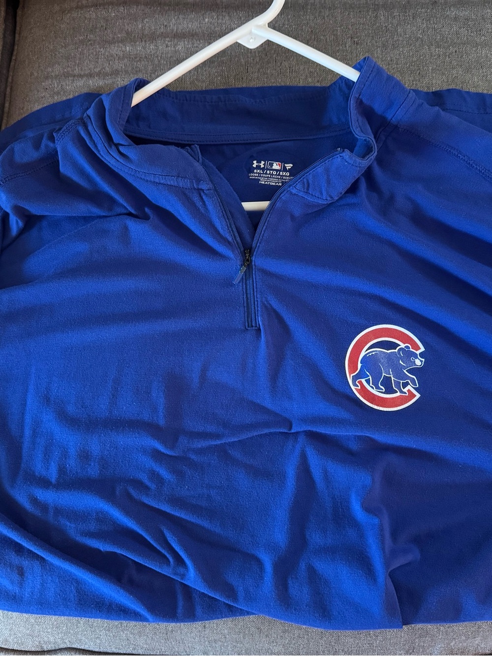 Under Armour Big&Tall Chicago Cubs Royal Blue Quarter-Zip Pullover